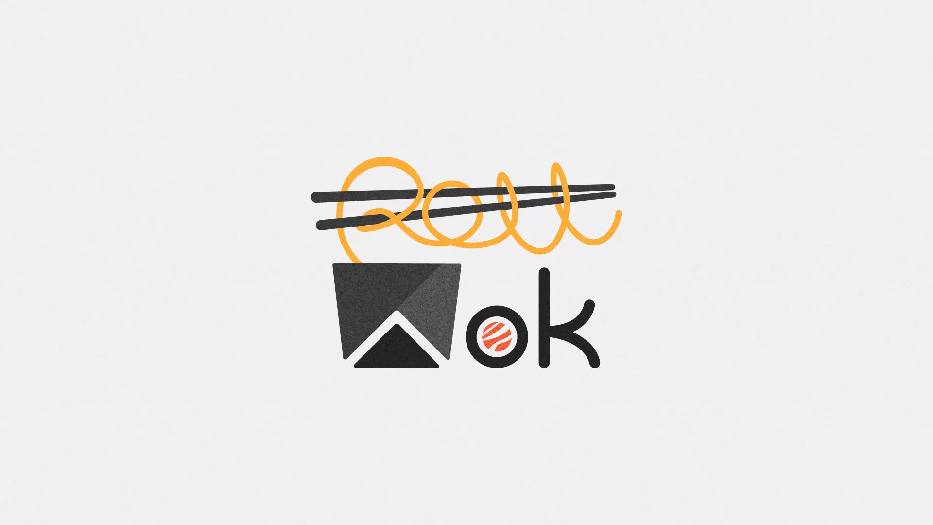 Разработка логотипа суши-бара «Roll Wok Club» в Уржуме